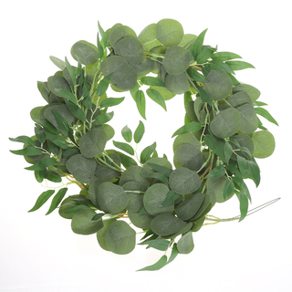 2m Artificial Eucalyptus Vine Garland Long Silver Dollar Leaf Plants