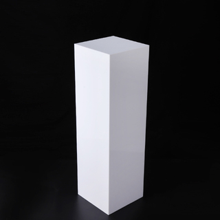 White Acrylic Square Pedestal Display Art Decor Plinths Pillars 95cm
