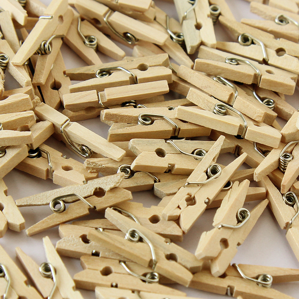 100Pcs/lot Wood Cloth Pegs Pins Quality Mini Clothes Pin Crafts