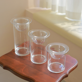 Set of 3 Versatile Glass Cylinder Jar with Detachable Bow