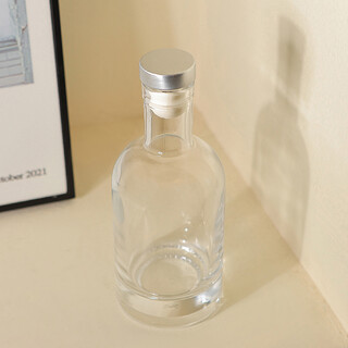 60 x Clear Liquor Bottles with Chrome T-Top Cap 200ml