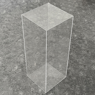 Clear Acrylic Square Pedestal Display Art Decor Plinths Pillars 95cm