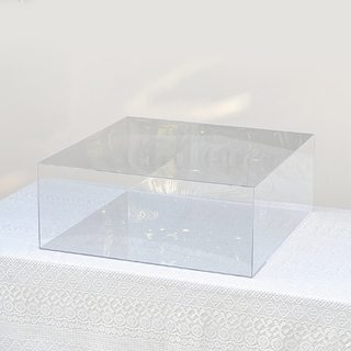 Clear Square Cube Acrylic Table Riser 50x50x20cm