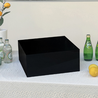 Black Acrylic Cube Table Riser 35x35x15cm