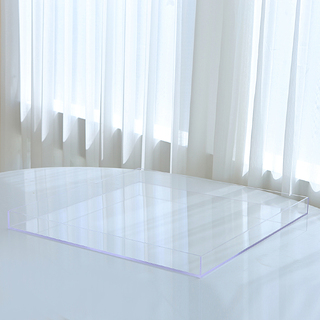 Clear Acrylic Square Spill Tray 60cm