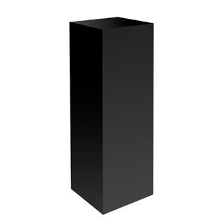 Black Acrylic Square Pedestal Display Art Decor Plinths Pillars 95cm