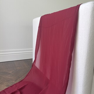 Burgundy Chiffon Fabric Drape 10m