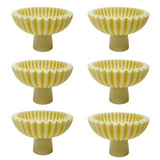 6 x Bulk Aurora Pedestal Decorative Centrepiece Bowl