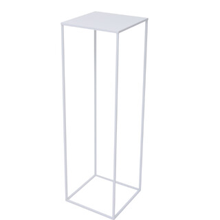 White Metal Flower Stand with Top 100cm