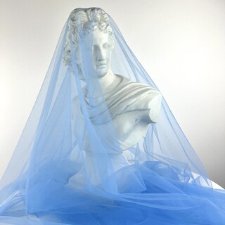 Argentinian Blue Romantic Soft Tulle Fabric Drape 10m