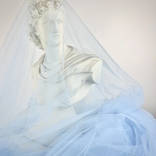 Baby Blue Romantic Soft Tulle Fabric Drape 10m