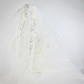 White Romantic Soft Tulle Fabric Drape 10m